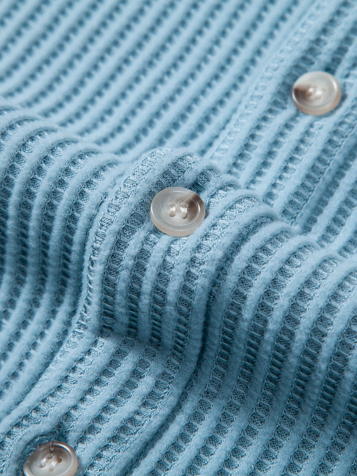 Rafaelio™ | Camicia a Bottoni in Tessuto a Nido d'Ape