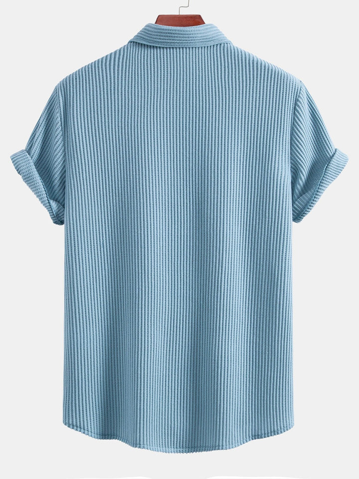 Rafaelio™ | Camicia a Bottoni in Tessuto a Nido d'Ape