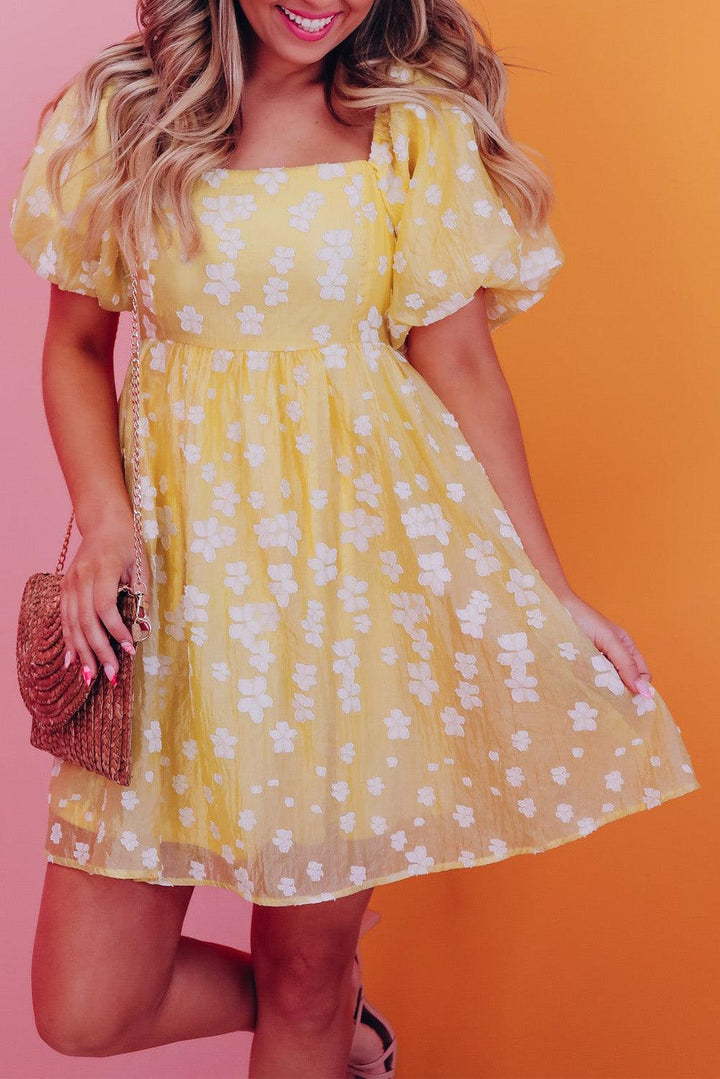 Lotte™ | Mini Abito Boho con Maniche a Bolle