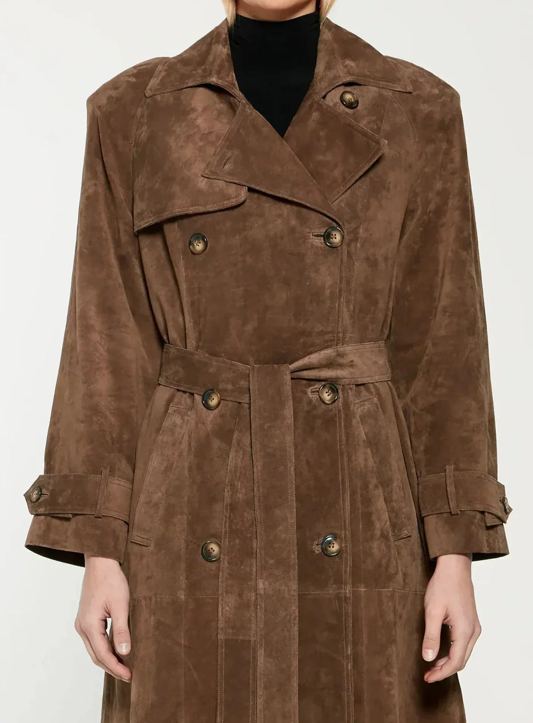 Harlow™ | Cappotto Trench in Suede