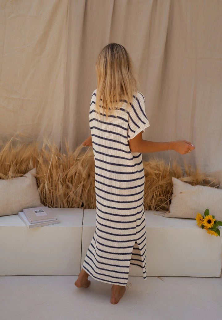 Sophia™ | Abito in Maglia a Strisce