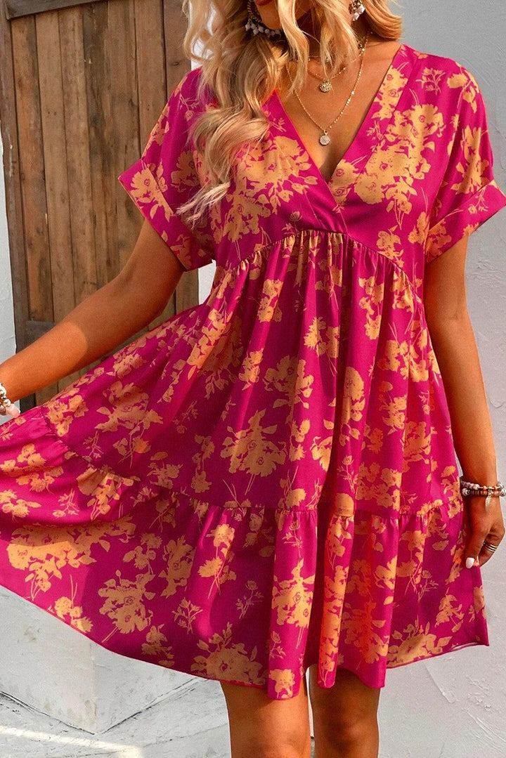 Romy™ | Vestito a strati con motivo floreale di rose