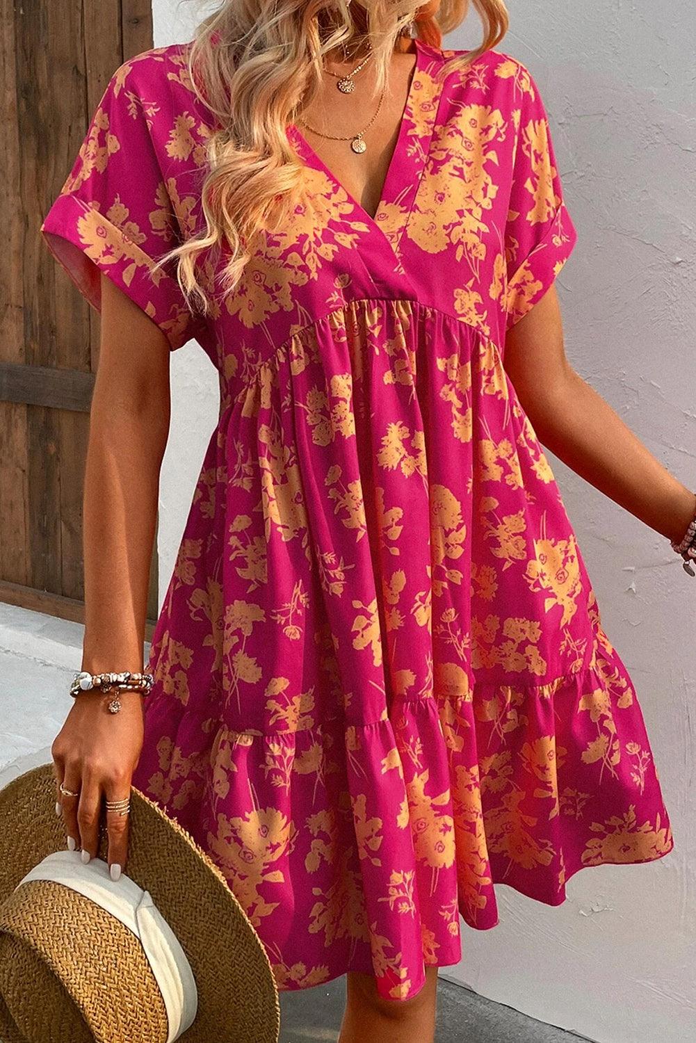 Romy™ | Vestito a strati con motivo floreale di rose