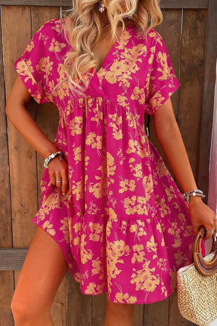 Romy™ | Vestito a strati con motivo floreale di rose