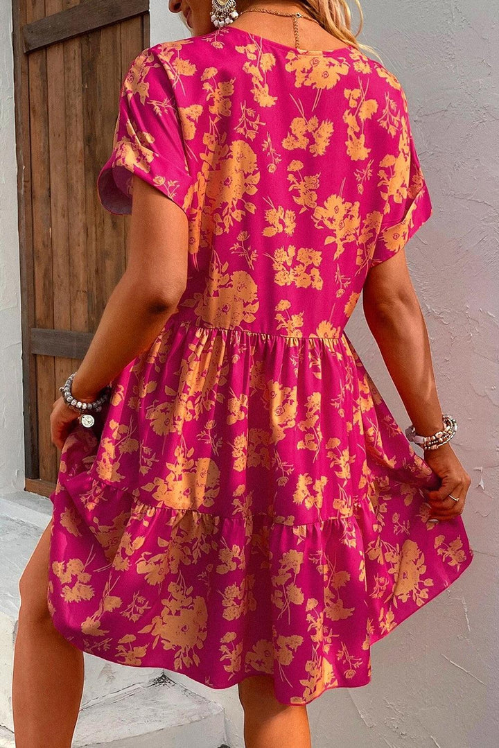 Romy™ | Vestito a strati con motivo floreale di rose