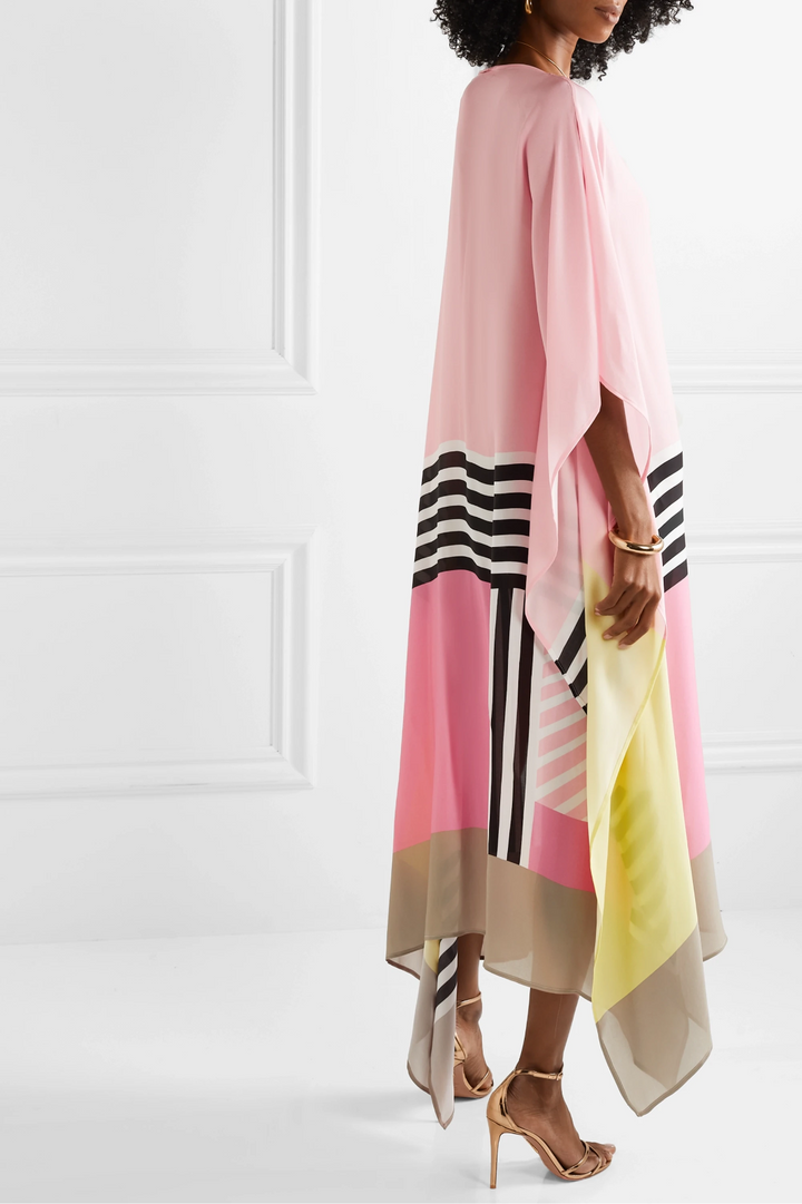 Iria | Caftano Elegante con Stampa Geometrica