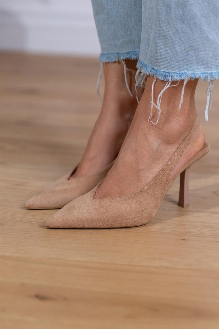 Claudia - Scarpe slingback nude eleganti