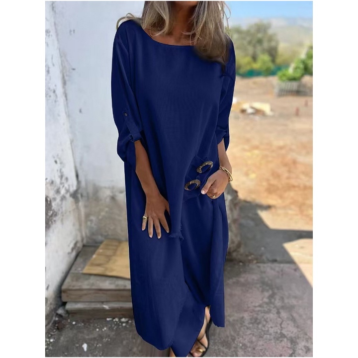 🌸 Novità di Stagione | Completo Elegante in Cotone e Lino (2 Pezzi)