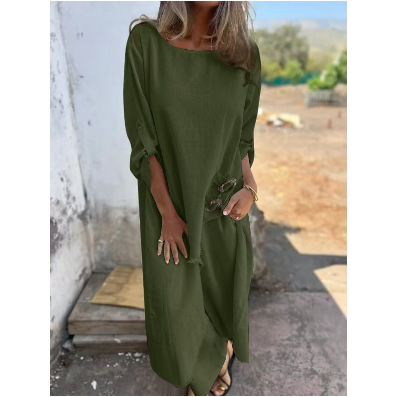 🌸 Novità di Stagione | Completo Elegante in Cotone e Lino (2 Pezzi)