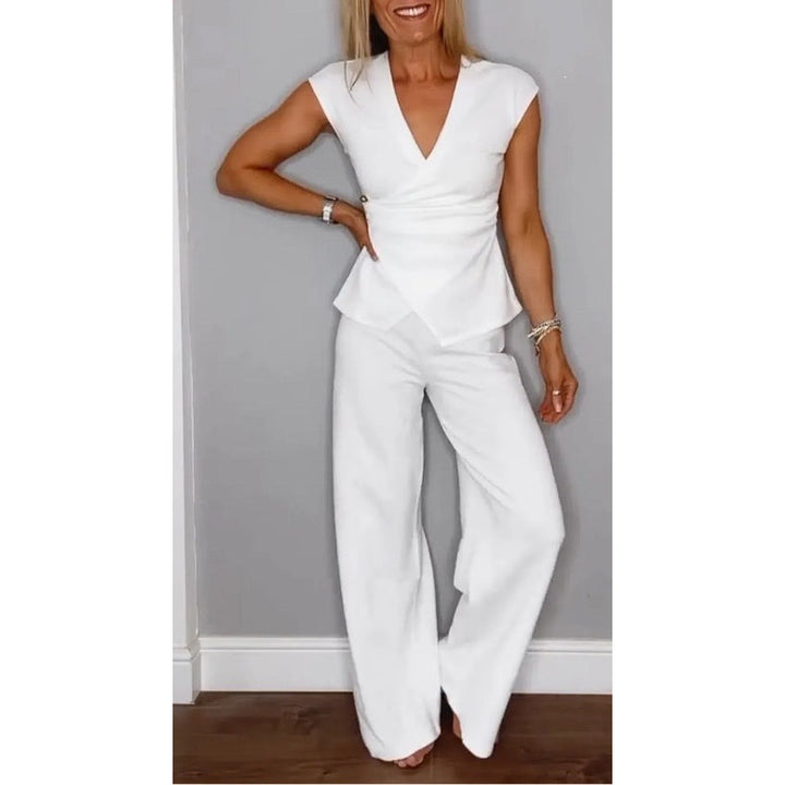 Angeliki™ | Completo Elegante a Due Pezzi con Scollo a V