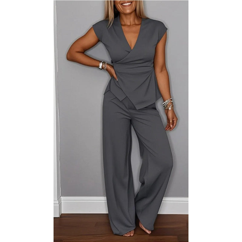 Angeliki™ | Completo Elegante a Due Pezzi con Scollo a V