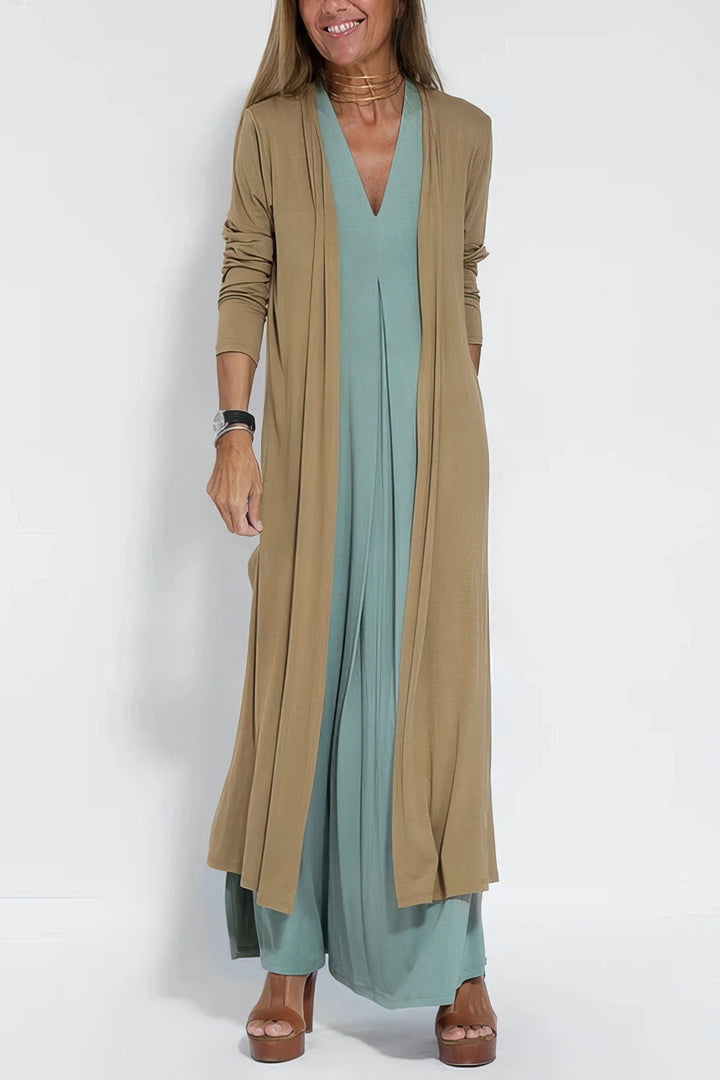 ELISE™ | Elegante Vestito Lungo con Cardigan Coordinato in Omaggio